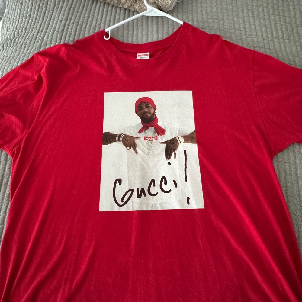 Red Gucci Mane Supreme Photo Tee